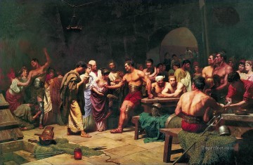アリーナに登場する前の剣闘士 ステファン・バカロヴィッチ 古代ローマ Oil Paintings